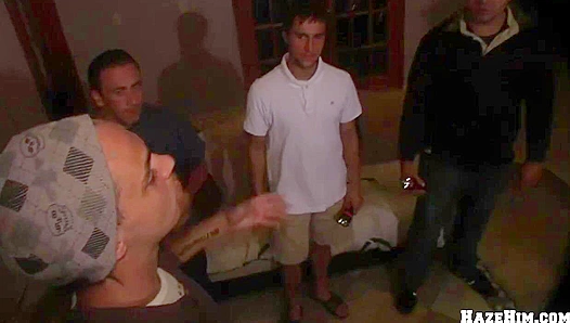 Blindfolded Pledges Submit to Dark Room Humiliation Rites - Extreme Gay Hazing Initiation