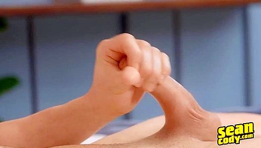 James Intense Orgasm Behind Hot Glasses - Steamy Solo Thrusts at Sean Cody