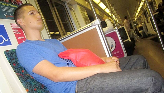 Stealthy Thrusts in Public Shadows: Unseen Hand Brings Himself Off Amidst Rush Hour