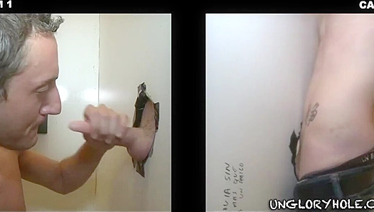 Steamy Glory Hole Thrills: Hungry Jock Sates Curiosity with Thick Cock Delights