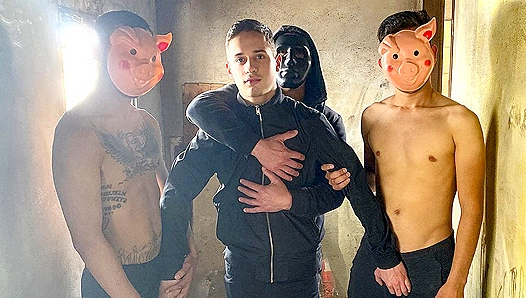 Steamy Masked Makeout: Hung Studs Face-Fuck Raw in Sizzling Oral Threeway – SayUncle Labs