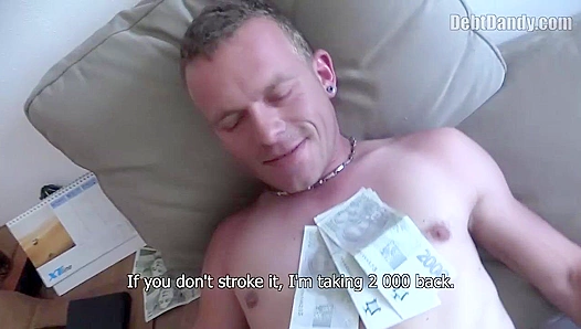 Blonde Boy Swallows His Sins: Buries Debt in Daddys Meat as Payment — DebtDandy 18+