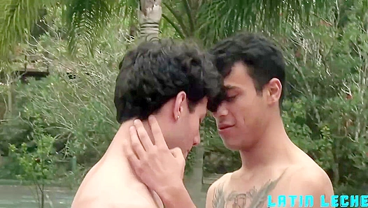 Sultry Poolside Encounter: Steamy Latino Lust Ignites, Leading to a Scorching Orgasmic
