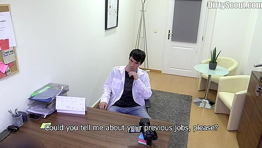Office Boys Slender Frame Shakes as He Frantically Works His Small Cock to Blissful