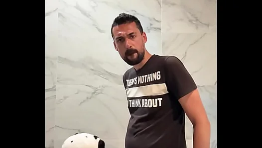 Steamy Bathroom Encounter: Athletic Teen Swallows Stepdads Thick Cock in Lustful Public