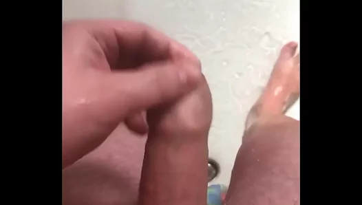 Steamy Shower Blow Job: His Throbbing Cock Glistens Under the Spray – Hot POV