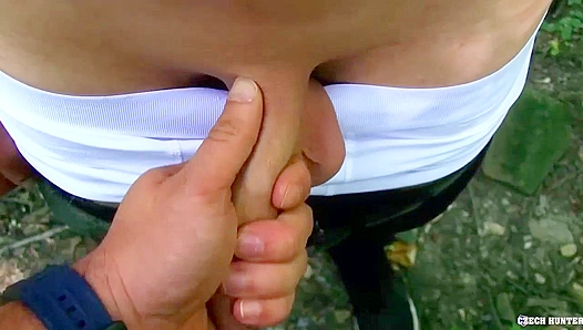 Czech Hunters Steamy Forest Tryst: Bareback Fuck in Natures Embrace – Raw Outdoor Gay Sex