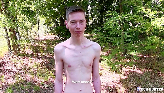 Czech Cutie Sucks and Gets Stretched by Rugged Local Hunters Thick Rod in Wild Outdoor