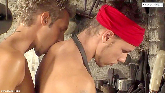 Hard Work Rewarded: Two Horny Guys Share a Steamy Facial Session – Staxus