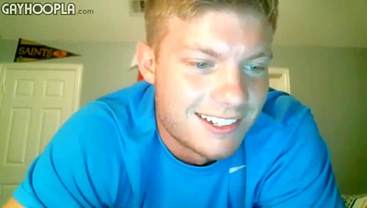 Blonde Hunks Pleasure Builds: Moans Fill the Room as He Frantically Masturbates –
