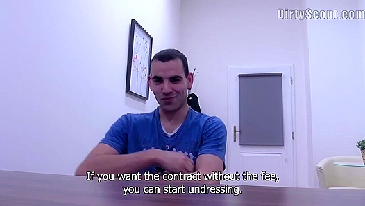 Eager Newbie Sucks Future CEOs Throbbing Member at Sweltering Office Tryout – POV