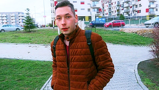 Steamy Street Threesome: Young Czech Teen Sucks Rides Cock in Raw Outdoor Passion