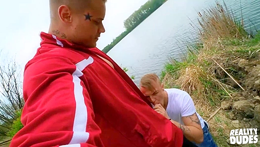 Steamy Lakefront Threeway: Romans Rugged Rear Gets Stuffed By Ryan As Handsome Jake