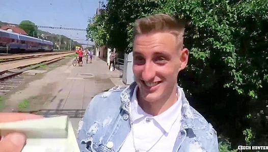 Blonde Czech Lad Roughly Railed Outdoors in Hardcore POV Threeway