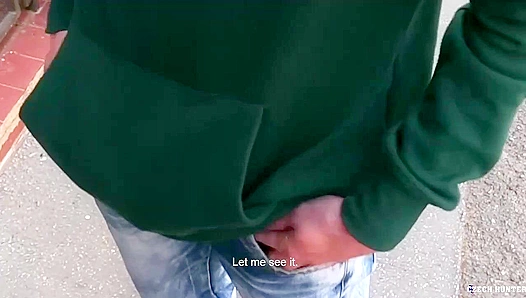 Public Playground Power: Thick Czech Hunter Overpowers Slender Submissive Boy –
