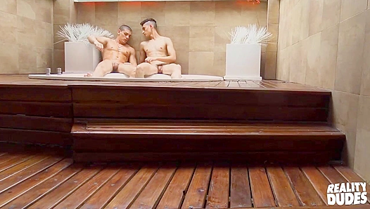 Matias Thiagos Saucy Sauna Sexplore Leads to a Dripping Rear Romp