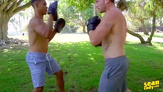 Intense Rumble: Sean Codys Steamy Boxers Face Off in Grappling Match – Sean Cody