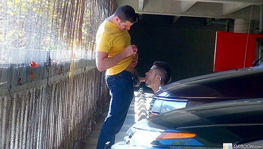 Starving Twink Gobbles Huge Dick Desperately in Shadowy Alley – GayXXX