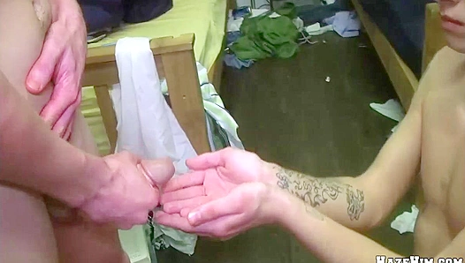Steamy Showdown: Raw, Thrusting Passion Ignites as Filled Dicks Clash in Grappling Gay