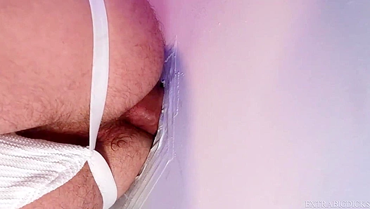 Massive Bear Cock Invades Renchers Tight Hole in Public XXX