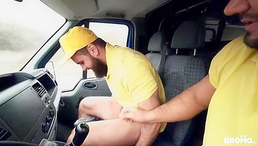 Truck Stop Temptations: Hung Delivery Dudes Craving Raw Meat in Back of the Van – 18+