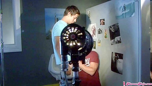 Backstage Blowup: Sizzling Threesome Ignites On Camera – GayPornFlix 18+
