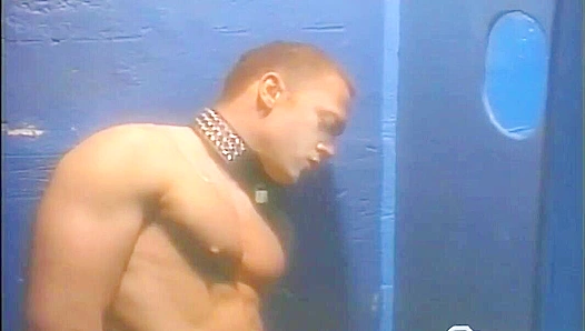 Falcons Dean Spencer Leashed and Masturbating with Pleasure